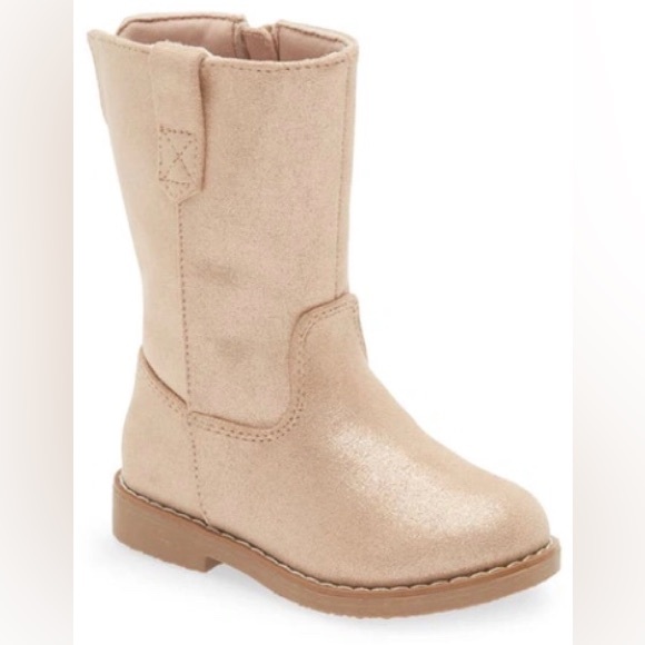 Tucker + Tate Daniela Boot Toddler 9 Rose Gold Super Soft Faux Suede Fabric - Picture 1 of 11